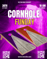 Morado Cornhole Tournament Instagram Portrait Template