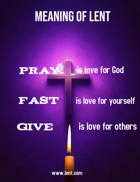 Copy of Purple Joyful Customizable Lent Day Design Template Flyer (us ...