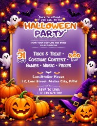 Viola Halloween Party Flyer Template