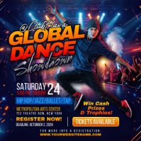 Purple Joyful Dance Showdown Event Instagram Post template