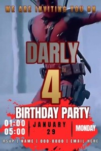 Deadpool and Wolverine Birthday Template | PosterMyWall