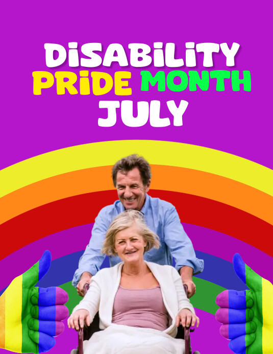 Purple Joyful Disability Pride Month Flyer ( Template | PosterMyWall