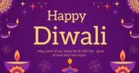Purple Joyful Diwali Facebook Ad template
