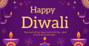 Purple Joyful Diwali Facebook Ad Facebook-annonce template