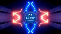Purple Joyful Dj Music Night Party Digital Display (16:9) template
