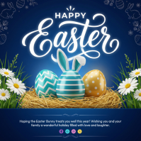 Purple Joyful Easter Celebration Square template