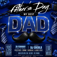 Purple Joyful Father's Day Party Instagram Post Video Instagram-opslag template