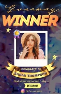 Purple Joyful Giveaway Winner  Tabloid template