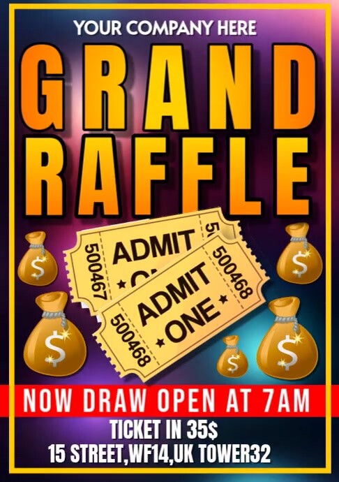 Copy of Purple Joyful Grand Raffle A2 | PosterMyWall