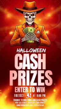 Purple Joyful Halloween Cash Prize Instagram Story template