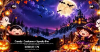 Lila Halloween Celebration Facebook Ad Template