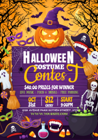 Ungu Halloween Costume Contest A5 Template