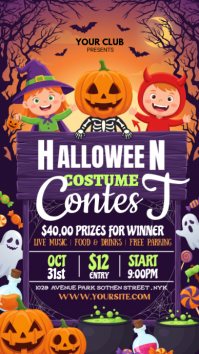 Lila Halloween Costume Contest Instagram 快拍 Template