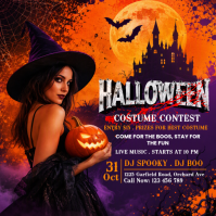 Purple Halloween Costume Contest Сообщение Instagram Template