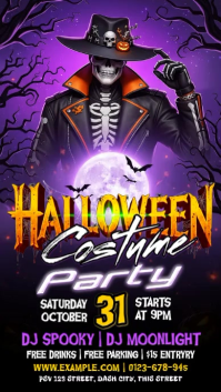 Purple Halloween Costume Party Instagram 快拍 Template