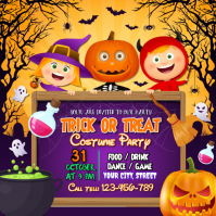 Morado Halloween Costume Party Instagram-bericht Template