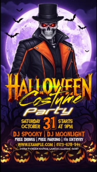 Пурпурный Halloween Costume Party Indaba yaku-Instagram Template