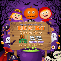 Morado Halloween Costume Party Pos Instagram Template