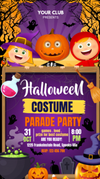 Purple Halloween Costume Party Instagram 快拍 Template