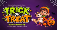Purple Halloween Event delt Facebook-billede Template