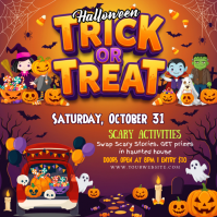 Purple Halloween Event Publicación de Instagram Template