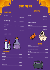 Purple Halloween Food Special A3 Template - Page 2