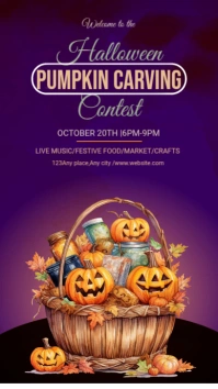 Purple Joyful Halloween Instagram Story Indaba yaku-Instagram template