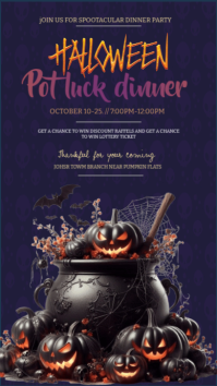 Purple Joyful Halloween Instagram Story template