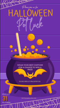 Purple Joyful Halloween Instagram Story template
