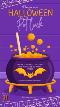 Purple Joyful Halloween Instagram Story template