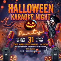 Roxo Halloween Karaoke Night Pos Instagram Template