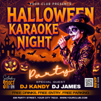 Ungu Halloween Karaoke Night Iphosti le-Instagram Template