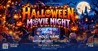 Viola Halloween Movie Night Facebook-advertentie Template