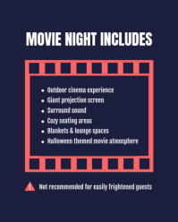 Purple Halloween Movie Night Instagram Portrait Template - Page 3