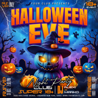 Purple Halloween Night Party Message Instagram Template