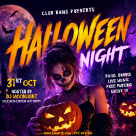Morado Halloween Party Message Instagram Template