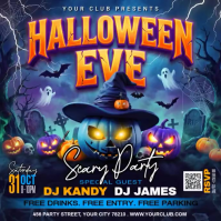Lilla Halloween Party Message Instagram Template