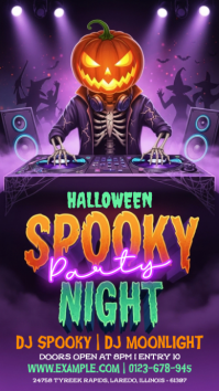 Lilla Halloween Party Instagram Story Template