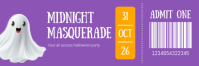 Purple Halloween Party Invitation ส่วนหัว Twitter Template