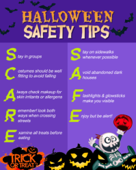 Lilla Halloween Safety Tips Instagram Portrait Template - Page 1