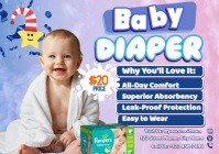Purple Joyful Happy Babydeals, A4 template