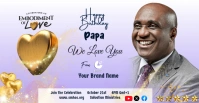 Purple Joyful Happy Birthday Pastor We Love You Design  Facebook Event Cover Okładka wydarzenia na Facebooku template