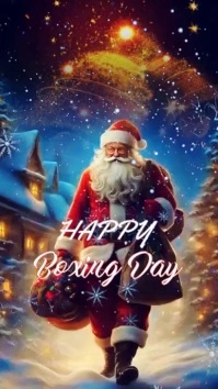 Purple Joyful Happy Boxing Day  Instagram Reel template
