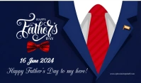 Purple Joyful Happy Fathers Day  Tag template