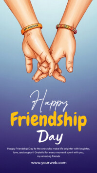 Purple Joyful Happy Friendship Day Instagram Story template