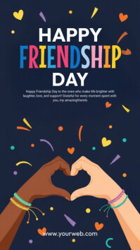 Purple Joyful Happy Friendship Day Instagram Story template