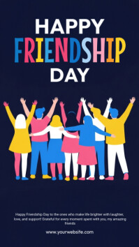 Purple Joyful Happy Friendship Day Instagram Story template