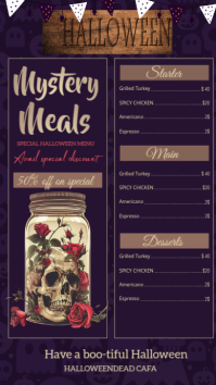 Purple Joyful Happy Halloween Instagram Story template