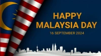 Purple Joyful Happy Malaysia Day Digital Disp Digitalanzeige (16:9) template
