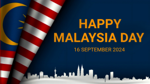 Purple Joyful Happy Malaysia Day Digital Disp Digitalt display (16:9) template